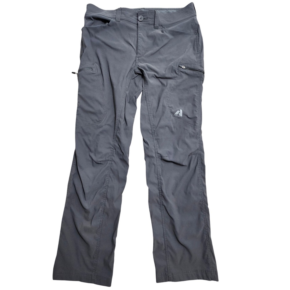 Eddie Bauer First Ascent Guide Pro Pants Mens 34x32 Gray Hiking Technical Cargo*